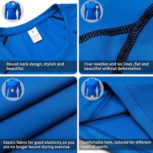 Wholesale Custom Soft Crewneck Long Sleeve <b>Compression</b> <b>Shirt</b> <b>Men</b> Quick Dry Fitness Gym Top - Product Image 6