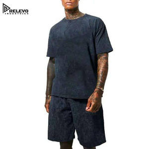 Conjuntos de Shorts para Hombre de Color Sólido, Lavado Ácido, Hechos en Fábrica, Baratos, de Bajo Precio, Nuevos Conjuntos de Shorts de Verano de Dos Piezas Personalizados para Hombre - Product Image 6