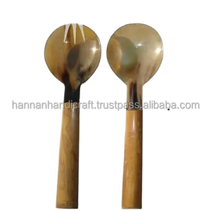 Ensembles de couverts faits à la main en corne de buffle polie, écologiques, personnalisables, étanches, pour la maison et les mariages - Product Image 3