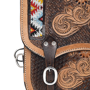 Sacs de selle de saut équestre en cuir véritable de haute qualité usinés à la main vêtements d'équitation occidentale pour chevaux - Product Image 3