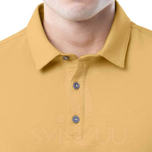 T-shirt polo de haute qualité grande taille pour hommes Conception personnalisée T-shirt polo respirant de couleur unie pour hommes Chemise décontractée coupe ajustée - Product Image 5