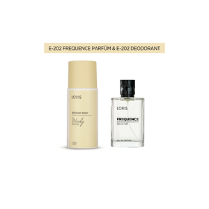 E-202 Frequence Perfume para Hombre, 50 ml, Eau de Parfum en Spray y Desodorante Premium de 150 ml, Perfume y Antitranspirante - Product Image 1