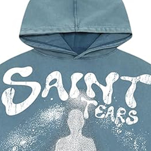 Acid Wash Women Hoodies Pullover Oversized Casual Graphic Print Hooded Vintage Sweatshirt Unisex Street Wear - Product Image 3