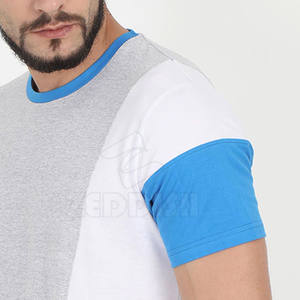 Camiseta de manga corta de algodón 100% de alta calidad para hombre, servicio OEM antiarrugas, diseñe su propio logotipo para el verano, patrón sólido - Product Image 4
