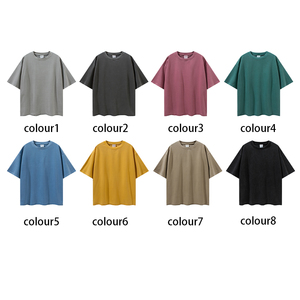 Vente en gros d'usine T-shirt en coton à col épais personnalisé T-shirt blanc en coton avec boîte solide T-shirt blanc pour hommes T-shirt noir pour hommes - Product Image 4