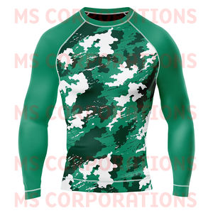 Vêtements de fitness pour hommes de haute qualité, rashguard à fort impact, dernier design, 100% polyester 220g, couleurs et tailles personnalisées, logo personnalisé, OEM - Product Image 3