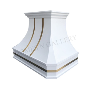 Hotte murale de cuisine sur mesure en acier inoxydable, finition architecturale artisanale, conçue pour les cuisines de villas de luxe - Product Image 5