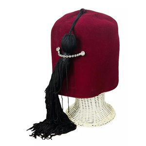 Fez maçonnique Shriner avec pompon, épée marron, strass, chapeau maçonnique, haute qualité, personnalisé, meilleure vente, vente chaude, fez - Product Image 2