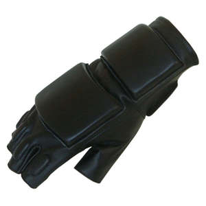 Gants en cuir sans doigts, protégés contre les chocs, avec mousse EVA et aramide - Product Image 3