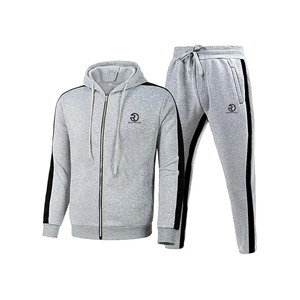 Survêtements d'entraînement personnalisés à broderie de jogging pour hommes Slim Fit 100% stock de sweats à capuche et sweat-shirts en coton pour hommes - Product Image 1