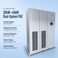 Climatiseur de précision pour centre de données 20kW-45kW, système à compresseur double scroll, unité CRAC à température et humidité constantes