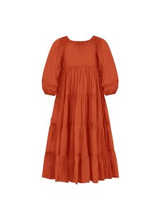 OEM Customizable Boho Maxi Dress Kids Girls Summer Beach Casual V-Neck <b>Long</b> Rayon Ruffles Sexy Solid Dye Cotton <b>Long</b> Sleeve - Product Image 4