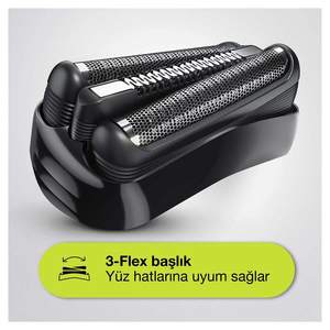 Tondeuse à cheveux rechargeable à 5 lames avec boîtier en plastique et 5 accessoires pour le visage - Product Image 5