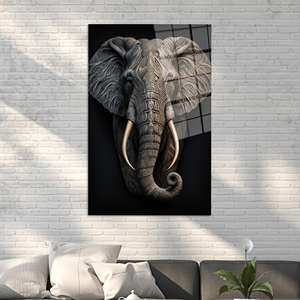 Sublimez votre espace avec l'impression sur toile d'art mural d'éléphant audacieux, ART SUR VERRE TÉRMÉTRAL - Product Image 1