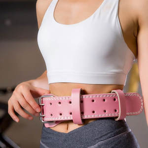 Ceinture d'haltérophilie en cuir de vachette unisexe personnalisable Vente en gros Protège-taille avec logo de fitness réglable - Product Image 3