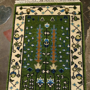 พรมขนแกะ oushak 3X5สีเขียวโบราณแบบถักมือสีงาช้างสีเขียววินเทจ8x10 9x12ชุดพรมสำหรับห้องนั่งเล่น - Product Image 1