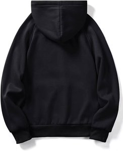 เสื้อฮู้ดและกางเกงวอร์มผู้ชายคุณภาพสูง ผลิตจากโพลีเอสเตอร์/คอตตอน ตกแต่งด้วยการเย็บปักถักร้อยแบบสร้างสรรค์ พิมพ์ลาย เหมาะสำหรับการฝึกซ้อมในฤดูหนาว สีพื้น - Product Image 2