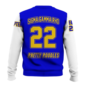 Sigma Gamma Rho Greek Sorority Blue Gold Crewneck Sweatshirt 1922 Premium Fleece <b>Pullover</b> <b>Women</b> Winter Fashion Outfit - Product Image 2