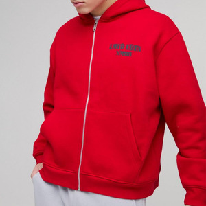 Venta al por mayor sudaderas con capucha personalizadas de gran tamaño Boxy Ltd Edition Zip Through Hoodie algodón mezclado último diseño precio de fábrica - Product Image 1