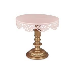 Soporte redondo de metal con acabado dorado para tarta, mesa de tamaño mediano, indio, barato, hecho a mano, precio al por mayor, venta de soporte de metal para tarta - Product Image 4