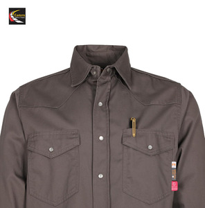 FR vêtements 6oz été résistant aux flammes Ripstop chemises fabriquées en Chine hydrofuge CAT2 chemise ignifuge - Product Image 3