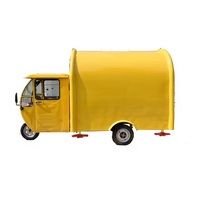 Gerobak Jajanan Listrik Tiga Roda Kondisi Baru, Truk Sarapan Mobile, Trailer dengan Rangka Fiberglass dan Baja Anti Karat