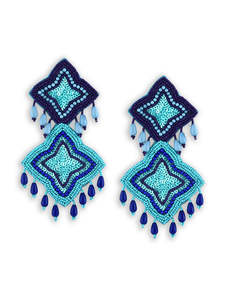 Pendientes de fútbol con cuentas amarillas para el día del juego, pendientes bordados para el día del juego de fútbol, nuevos pendientes de fútbol - Product Image 5