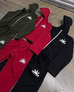 Conjuntos Deportivos Personalizados de Felpa Francesa 100% Algodón, Conjuntos Deportivos Holgados con Sudadera con Capucha y Cremallera y Pantalones Deportivos para Hombre - Product Image 5