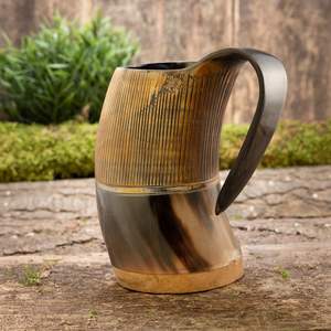 Jarra Vikinga de Cuerno de Búfalo Natural con Asa, Diseño de Ángel de Alta Calidad para Cerveza, Vino, Sidra y Cerveza Artesanal - Product Image 5
