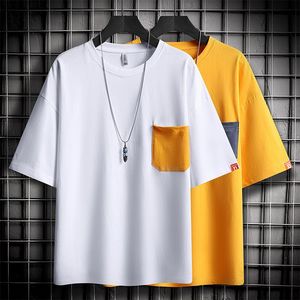 T-shirts graphiques décontractés unisexe en vrac respirants 100% coton 220 grammes de tissu de Jersey T-shirt blanc tissé à motif solide pour hommes - Product Image 2