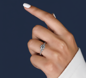 14K White Gold Round Lab Grown Diamond Engagement Ring 1.19 CTW VVS2 F IGI Certified Rhodium Plated Women's Wholesale Jewelry - Product Image 6