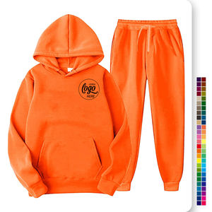 Survêtements évasés 100% coton imprimés de logo personnalisé ensembles 2 pièces nouvelle mode pour hommes avec pantalons évasés et sweats à capuche pour l'hiver - Product Image 2