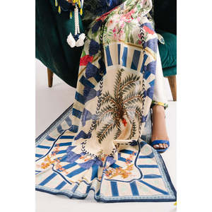 Ensemble de costume 3 pièces pour femmes en mousseline imprimée 100% coton respirant avec dupatta CL-62144 - Product Image 4