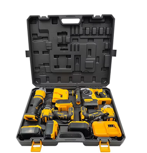 Kit combinado de herramientas eléctricas inalámbricas: taladro percutor, llave de impacto, amoladora angular, estuche rígido de plástico OEM para construcción y uso doméstico <span class=keywords><strong>ZY</strong></span> TR-75 - Product Image 3