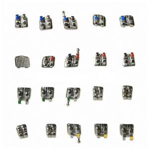 <span class=keywords><strong>Mini</strong></span> staffe in metallo Monoblock ortodontico dentale tutore <span class=keywords><strong>Roth</strong></span>/MBT 022/018 gancio 345 - Product Image 1