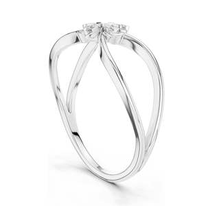 0.104 CT Round Brilliant Lab <b>Diamond</b> <b>Ring</b> for Women VVS-VS EF Clarity, CVD-Grown 18KT, 14KT, 10KT Gold & 925 Silver - Product Image 5
