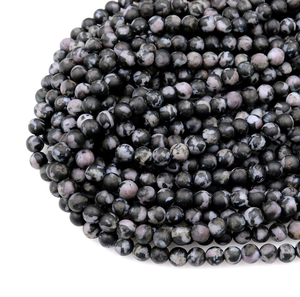 Cuentas de Piedra de Jaspe Gabro, Hilo de Cuentas de Piedra, Joyería de Piedra, Gema Suelta Lisa, Collar Curativo, Cristal Natural al por Mayor - Product Image 2