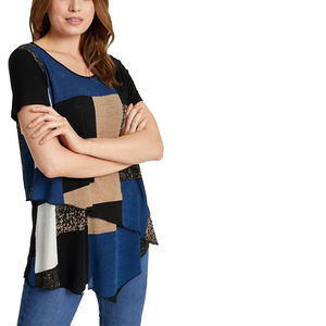 Camiseta Holgada de Verano para Mujer, 100% Algodón Crudo, 200g, Estampado Personalizado, Talla Grande - Product Image 2