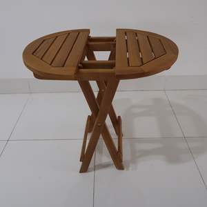 Table basse ronde en bois solide moderne confortable avec la couleur et la taille personnalisables - Product Image 2