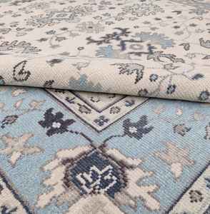 Tapis en laine noué à la main Oushak fait à la main pour la chambre à coucher, la cuisine et la chambre d'enfant, tapis vintage coloré, taille personnalisable disponible - Product Image 5