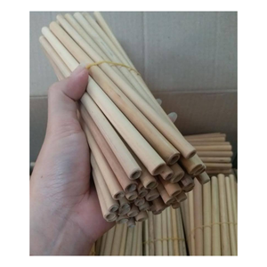 หลอดจิบไม้ไผ่ธรรมชาติพร้อมถุงเป็นมิตรกับสิ่งแวดล้อมและเครื่องมือทำความสะอาดสำหรับการบริการบาร์ร้านขายชานมปิกนิกและการรวมตัวของครอบครัว - Product Image 1