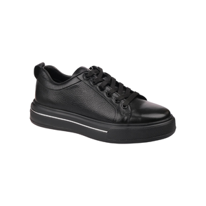 M054 Baskets décontractées en cuir pour hommes avec logo V triangulaire, lacets plats, semelle en caoutchouc, talon bas, à lacets, vente en gros, export - Product Image 4