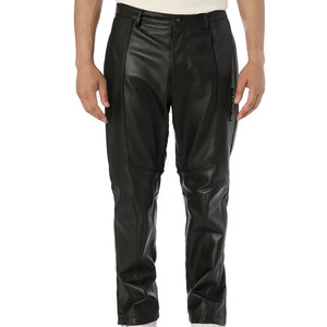 Ropa informal de alta calidad, pantalones Avirex de cuero para hombre, ropa de calle más vendida de Color sólido, pantalones Avirex de cuero para hombre a la venta - Product Image 3