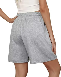 Mayoristas Casual Summer Wear Womens Cotton Jersey Sweat Shorts Loose Athletic Cordón Cintura Running Shorts con bolsillos - Product Image 2
