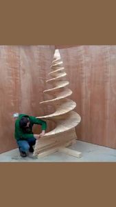 ARBRE DE NOËL DÉCORATION ÉCOLOGIQUE CADEAU FAIT À LA MAIN Arbre en bois ornemental Fabriqué en cerisier un arbre pour toute saison - Product Image 5