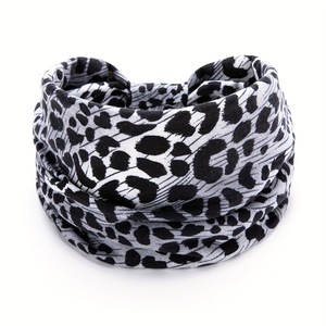 Bandeaux larges en léopard pour femmes Bandeaux élastiques antidérapants Boho Head Wraps for Workout - Product Image 3