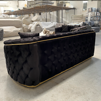Sofá Chesterfield Extensible con Tapizado y Estructura de Madera, Estilo Moderno para Sala de Estar, Ideal para Villas y Gimnasios, Fabricante Turco, Marca Khalifa, con Descuento
