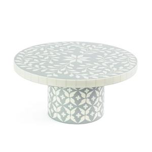 Support à gâteau élégant en incrustation d'os avec un design rond moderne, support luxueux pour gâteau de mariage, cupcake et présentation de célébration spéciale - Product Image 4