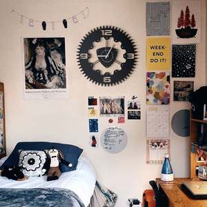 Reloj de Pared Analógico y Digital Giratorio con Logotipo Personalizado, Diseño Escénico, Decoración para el Hogar, para Sala de Estar, Hecho de Vidrio y Metal, 1x1 2x2 - Product Image 1