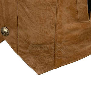 Chaleco de cuero de diseño personalizado para hombre, chaleco de cuero de Color sólido, ropa de calle, chaleco de cuero sin mangas para hombre - Product Image 4